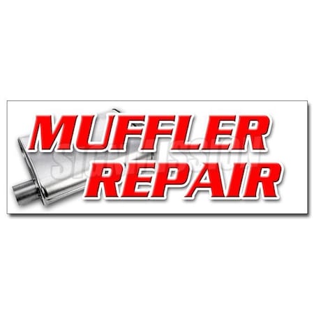Signmission MUFFLER REPAIR DECAL sticker brake shop auto repair oil changes repair, D-12 Muffler Repair D-12 Muffler Repair